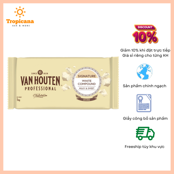  Chocolate Đen/Trắng đen Van Houten - Thẻ 1kg 