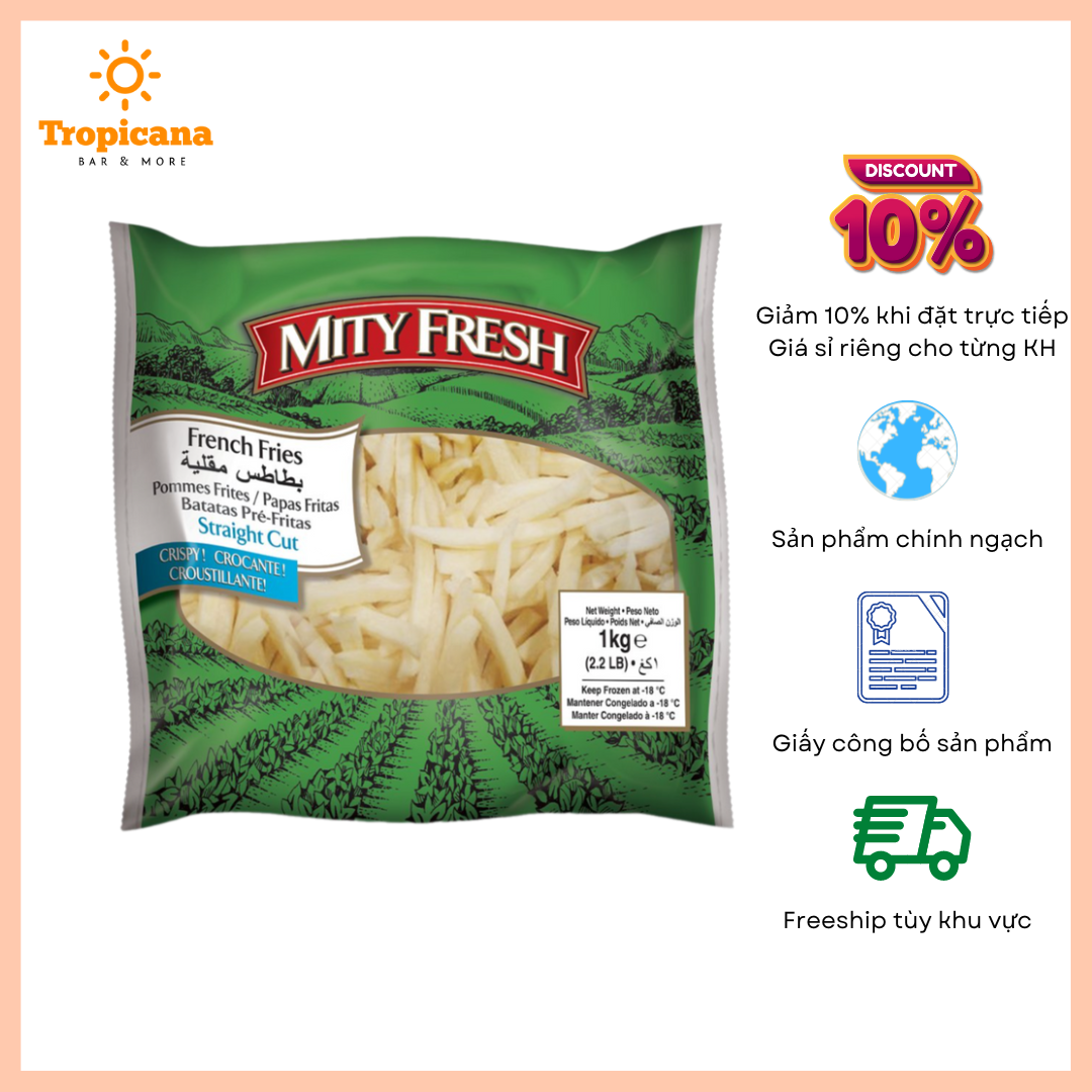 Khoai Tây Cắt Sợi 10mm Mity Fresh - Gói 1kg 