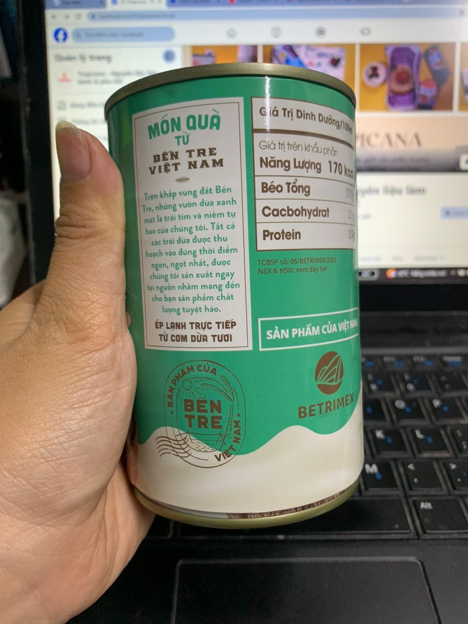  Nước cốt dừa Cocoxim xanh - Lon 400ml (ngọt) 