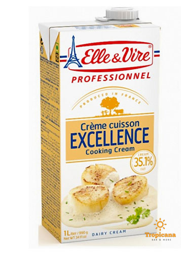  Kem sữa chế biến Cooking Cream Elle&Vire - Hộp 1L 