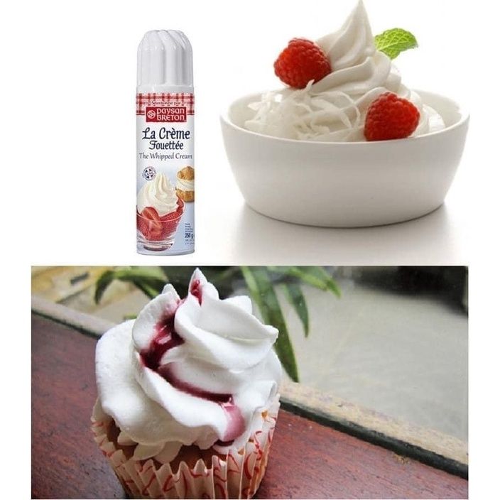  Kem tươi dạng xịt Paysan Breton - Whipped Cream - Chai 250ml 