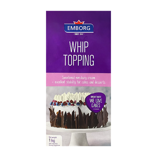  Kem Whip Topping Emborg - Hộp 1L 