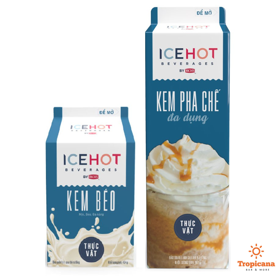  COMBO 6 hộp Kem béo thực vật Rich’s lùn 454g 