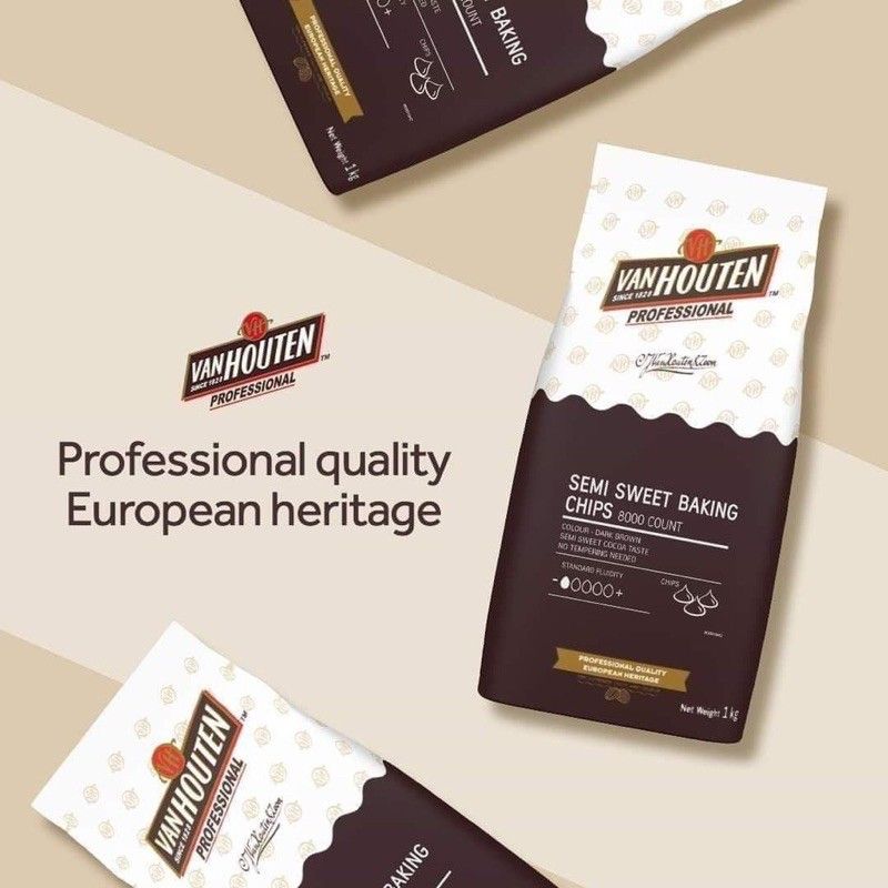  Socola chip hạt to Vanhouten (Malaysia) nguyên chất - Túi 100g || 200g || 500g || 1kg [GIẢM THÊM 11% KHI ĐẶT HÀNG TRỰC TIẾP] 