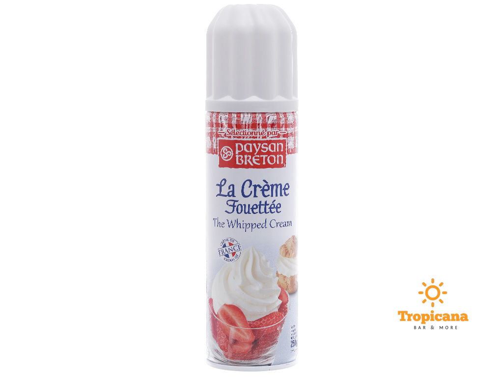  Kem tươi dạng xịt Paysan Breton - Whipped Cream - Chai 250ml 