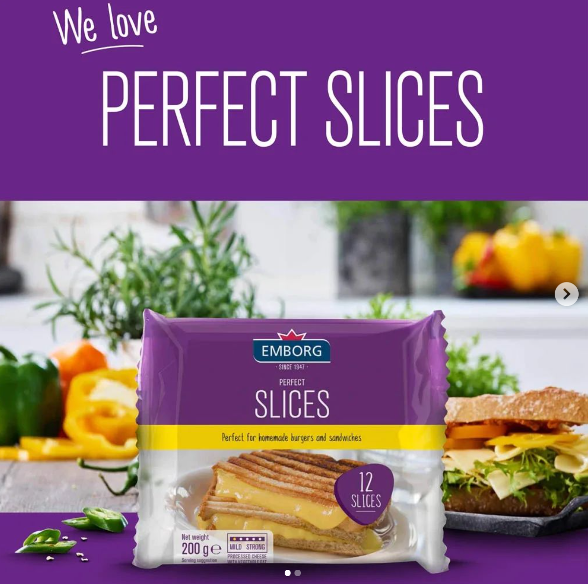  Phô mai lát Perfect Slices Emborg - 200gr 