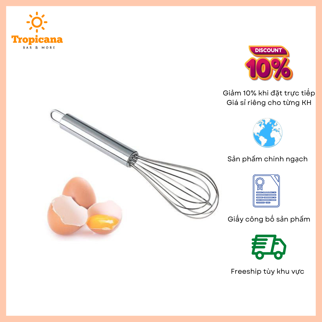  Phới đánh trứng Inox 28cm 