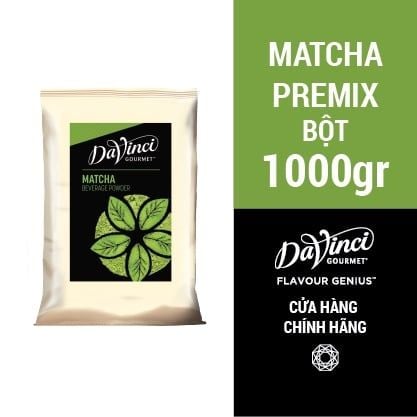  Bột trà xanh pha chế / Matcha Powder - Davinci Gourmet - Gói 1kg 