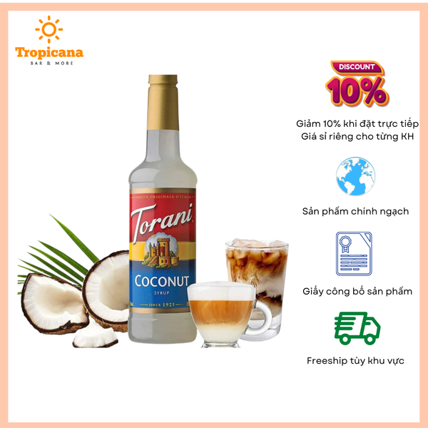  Siro Torani Dừa / Coconut Syrup - Chai 750ml 