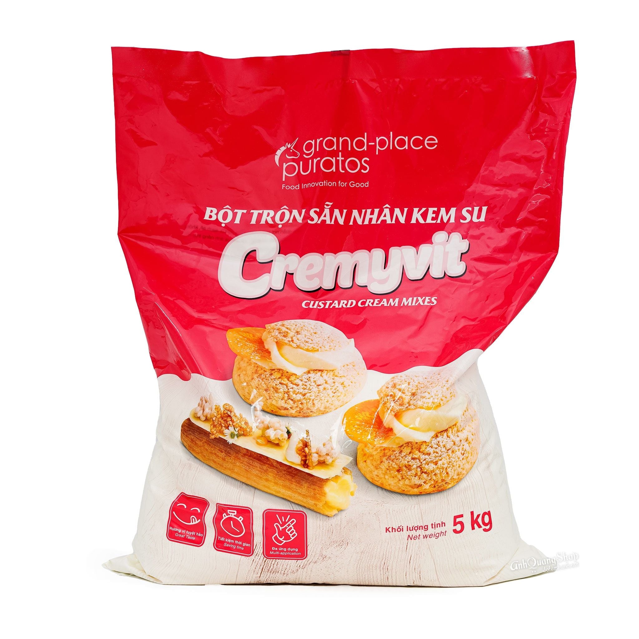  Bột trộn nhân kem su Cremyvit - Bịch 5 kg 