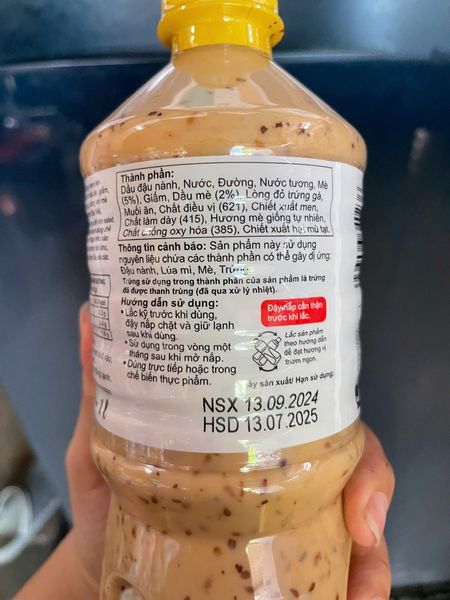  Xốt Mè Rang Kewpie - Chai 1L 