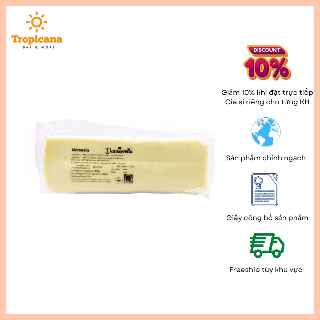  Pho mai Mozzarella Danscorella 2,5kg 