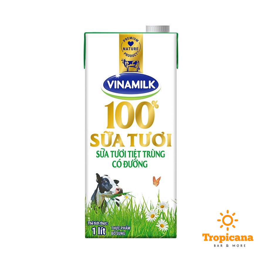  Sữa Tươi Tiệt Trùng Vinamilk 100% Có Đường (1L) 