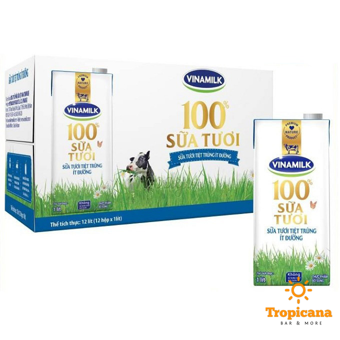  Sữa Tươi Tiệt Trùng Vinamilk 100% Có Đường (1L) 