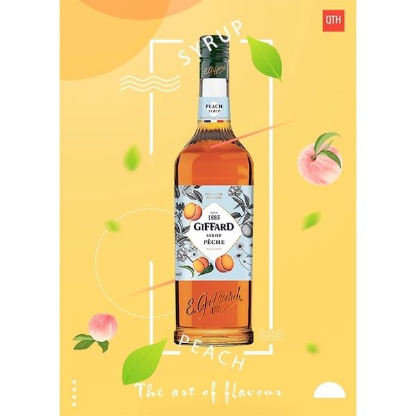  Syrup Giffard Đào (Peach) - Chai 1L 