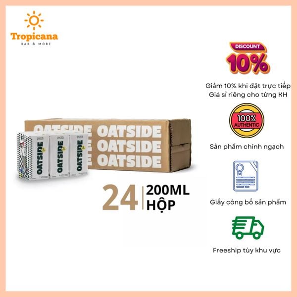  Sữa Yến Mạch OATSIDE Barista Oat Milk - Thùng 24 hộp 200ml 