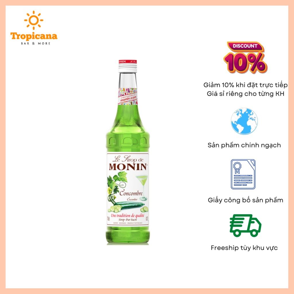  Siro Dưa leo / Cucumber Syrup - Monin (700ml) 