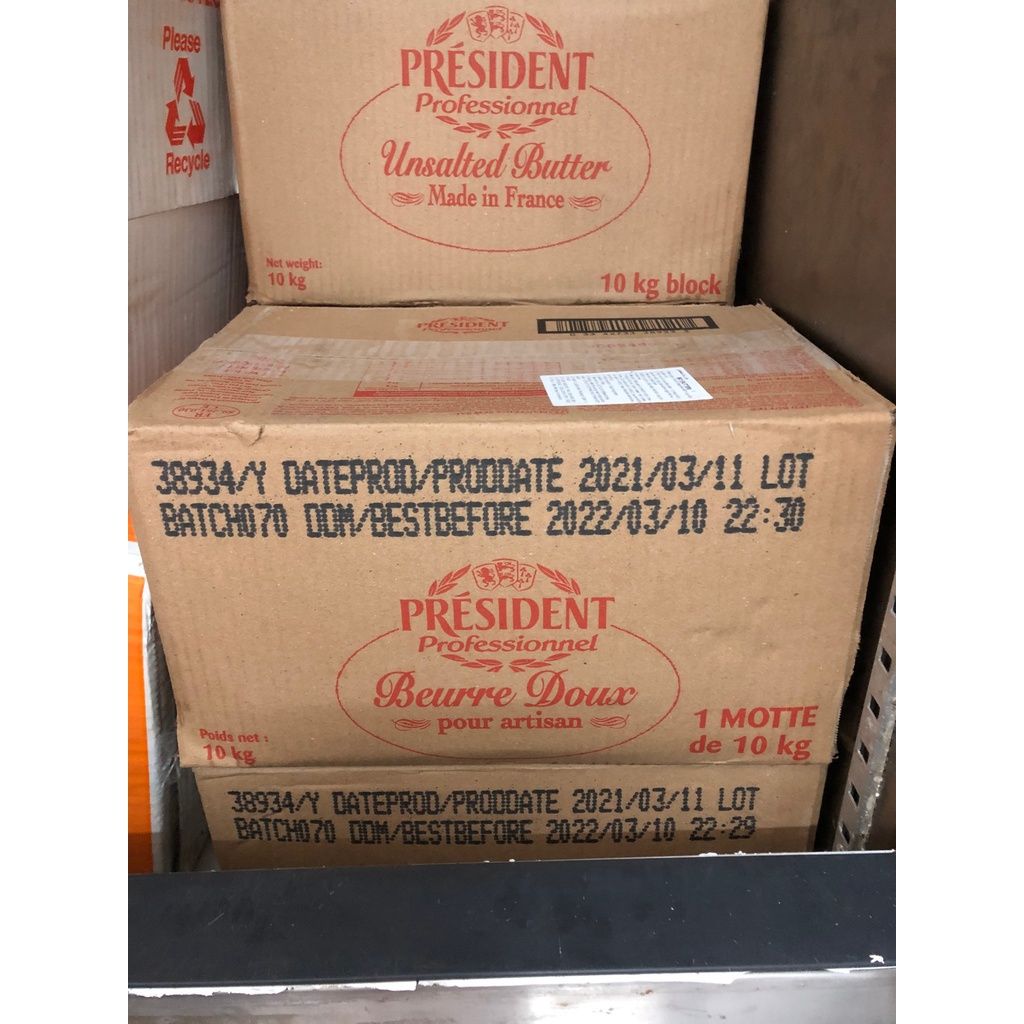  Bơ lạt President nguyên thùng 10kg 