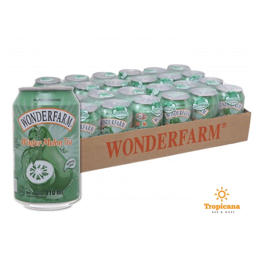  Trà bí đao Wonderfarm ít đường - Lon 310ml 
