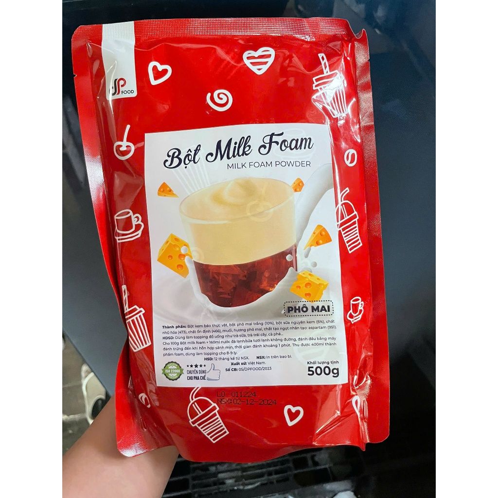  Bột Milk Foam Phô Mai DP Food - Bịch 500gr 