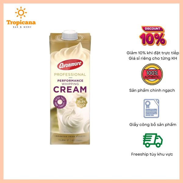  Whipping Kem Đánh Bông Professional Avonmore - Hộp 1L 