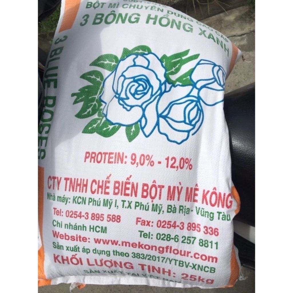  Bột mì 3 Bông Hồng Xanh - Bao 25kg - Có thể gửi chành ngoài để giảm ship 