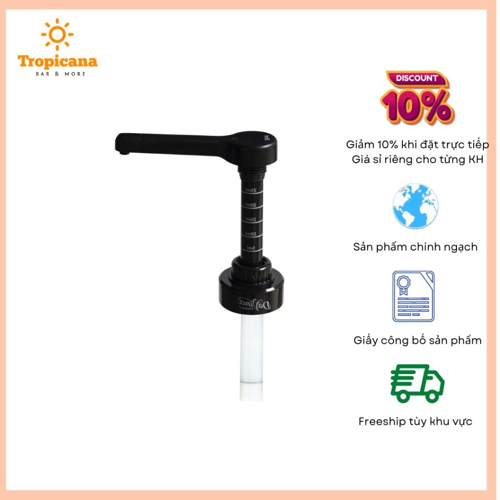  Vòi bơm sốt hiệu Davinci (Pump sauce Davinci) 