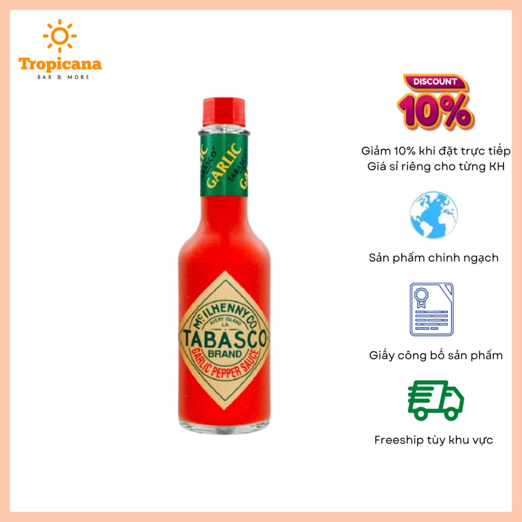  Sốt ớt tỏi hiệu Tabasco - 60ml 