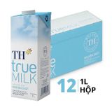  THÙNG Sữa Tươi Tiệt Trùng Nguyên Chất TH true MILK - Thùng 12 Hộp 1L 