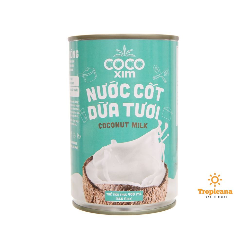  Nước cốt dừa Cocoxim xanh - Lon 400ml (ngọt) 
