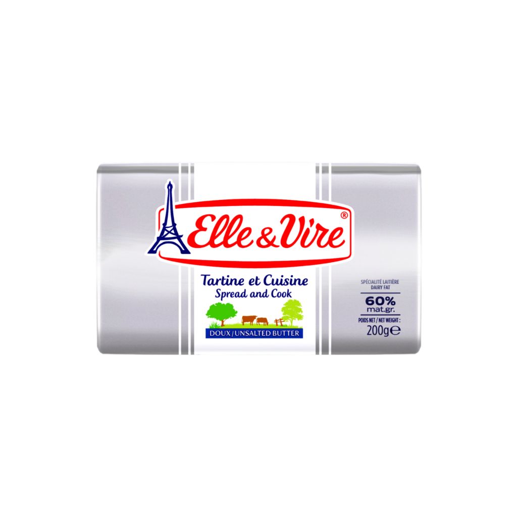  Bơ lạt Elle&Vire 60% béo - Thỏi 200gr 