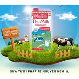  Sữa Tươi pháp Paysan Breton nguyên kem/ ít béo - Hộp 1L 