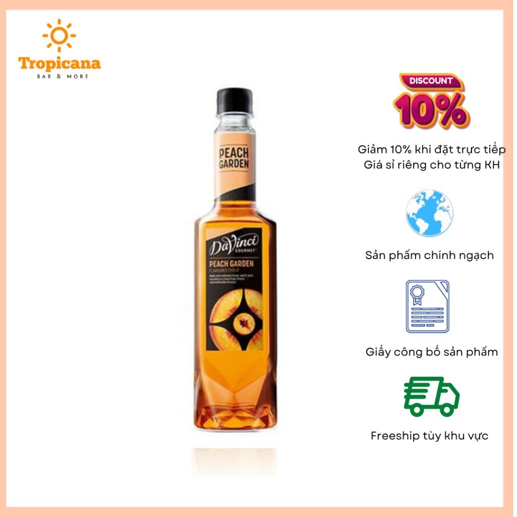  Syrup DaVinci Đào (Peach) - Chai 750ml 