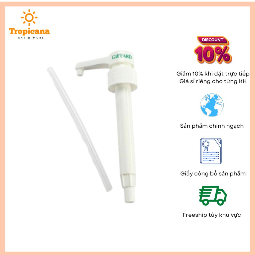  Vòi Pump Syrup Giffard chính hãng 10ML 