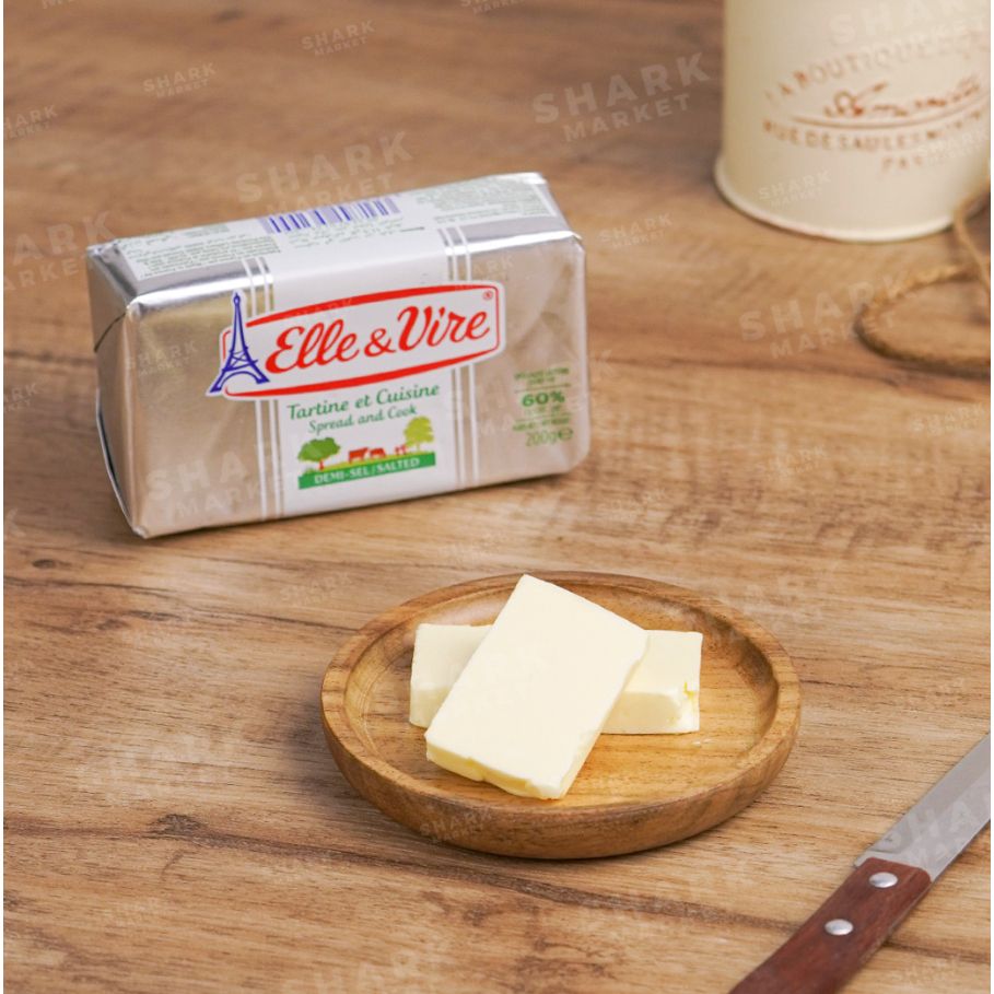  Bơ lạt Elle&Vire 60% béo - Thỏi 200gr 