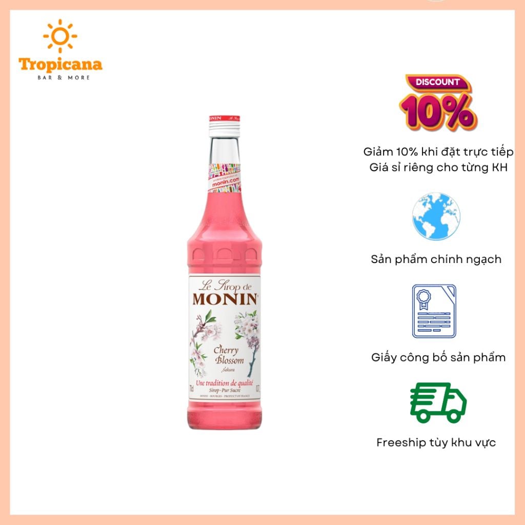  Siro Hoa hồng / Rose Syrup - Monin (700ml) 