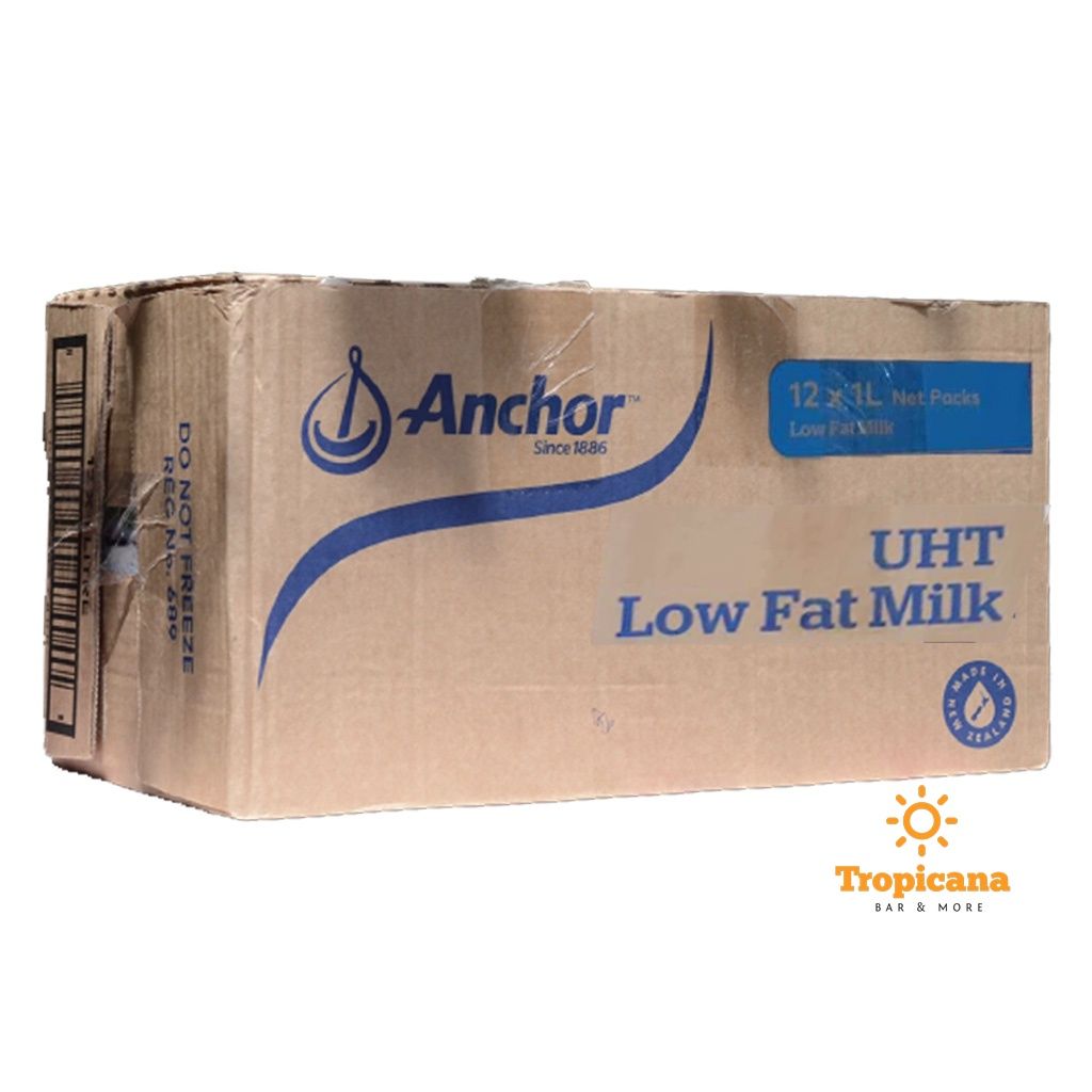  THÙNG Sữa tươi tiệt trùng ít béo Low Fat Anchor - Hộp 1L 