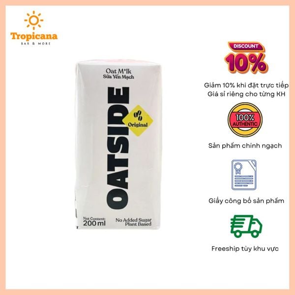  Sữa Yến Mạch OATSIDE Barista Oat Milk - Hộp 200ml 