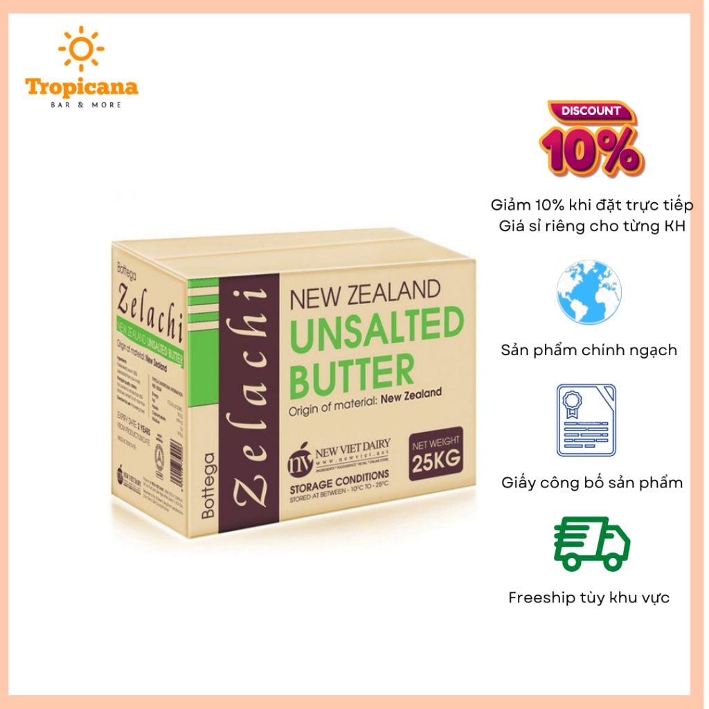  Bơ lạt New Zealand Bottega Zelachi 5kg 