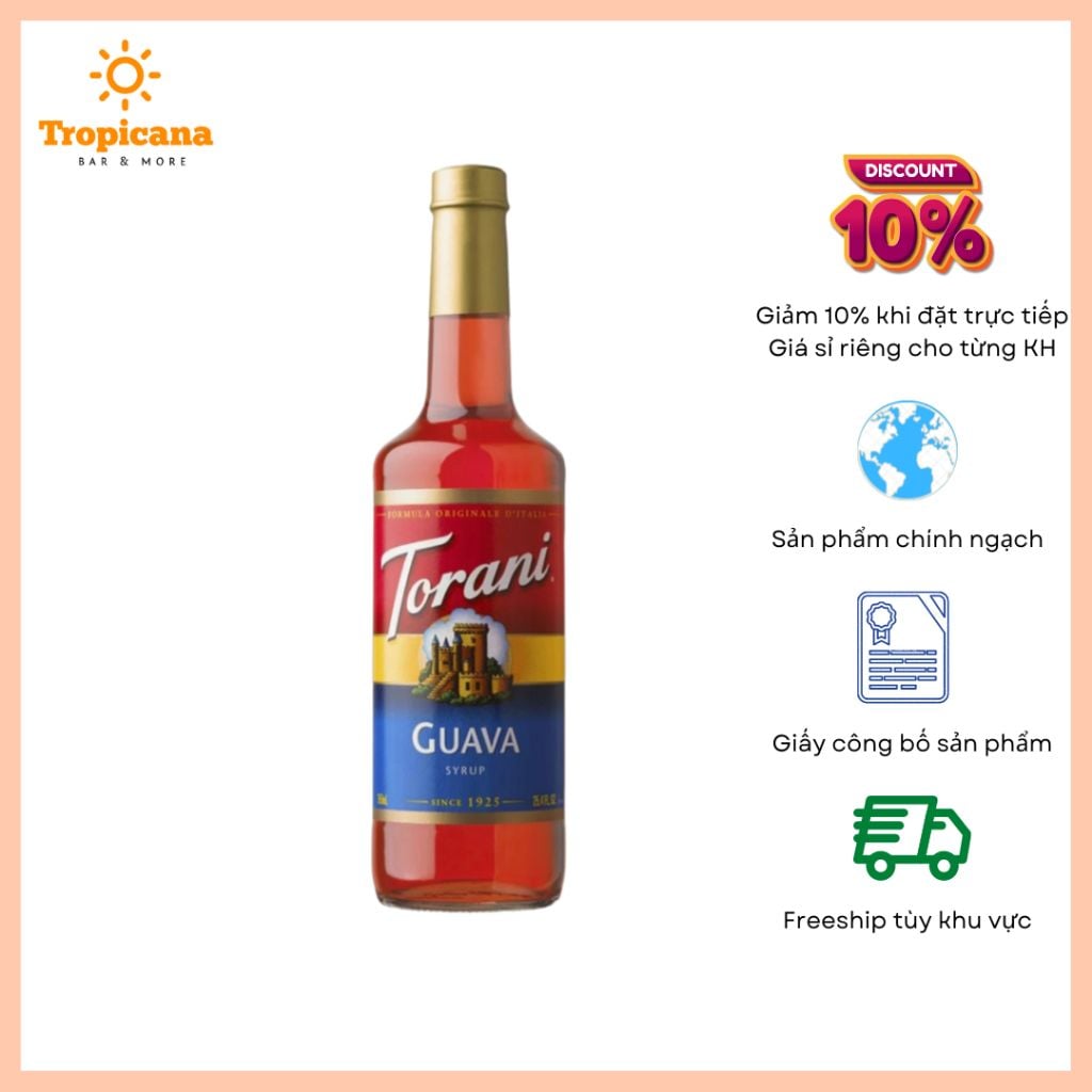  Siro Ổi / Guava Syrup Torani - Chai 750ml 