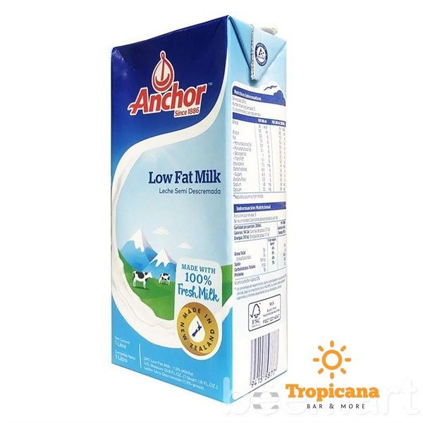  THÙNG Sữa tươi tiệt trùng ít béo Low Fat Anchor - Hộp 1L 