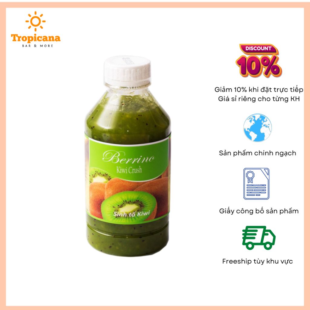  Sinh tố Berrino Kiwi 1L 