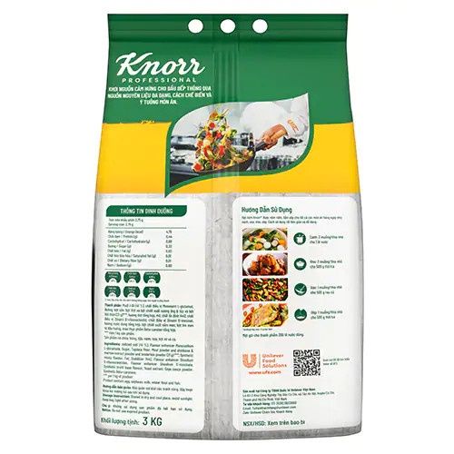  Knorr Hạt Nêm Từ Thịt - Bịch 3kg 
