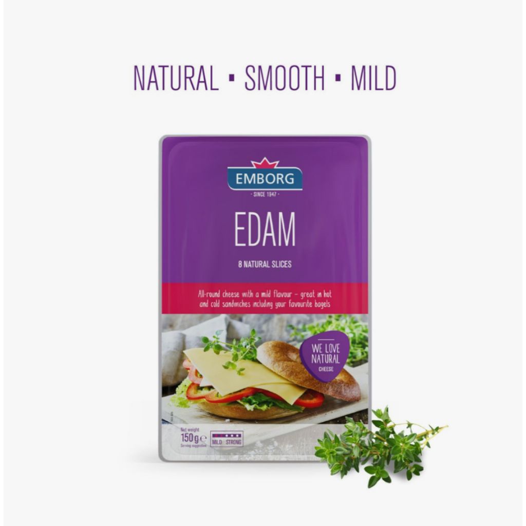  Phô mai lát Edam - Gói 150gr 