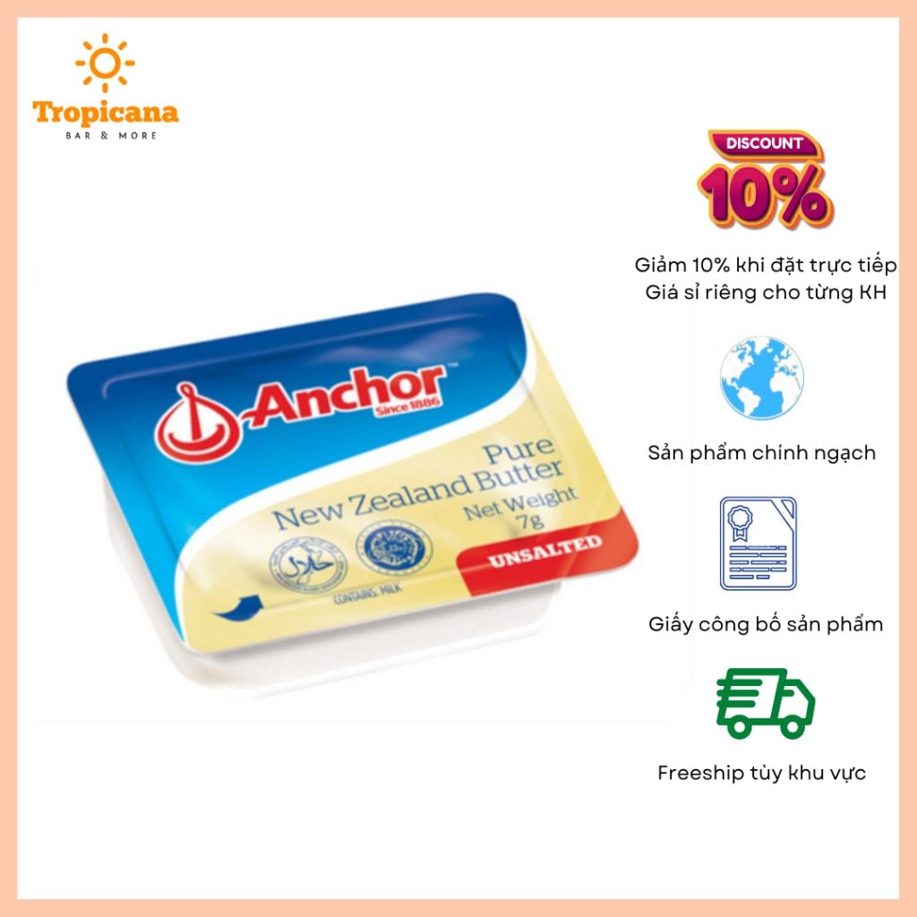  Bơ lạt Anchor - Vỉ 10 hộp (Hộp 7g) 