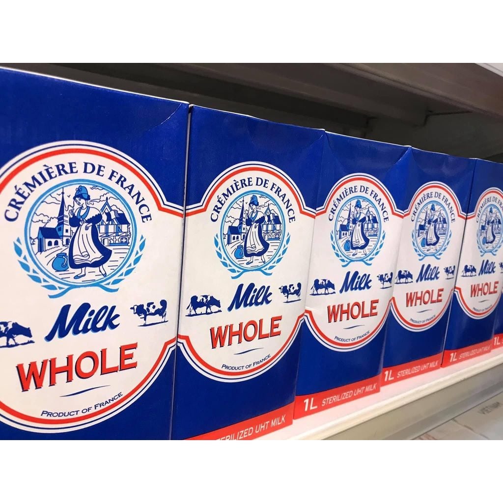  Sữa tươi Pháp Full Cream Cremiere De France - Hộp 1L 