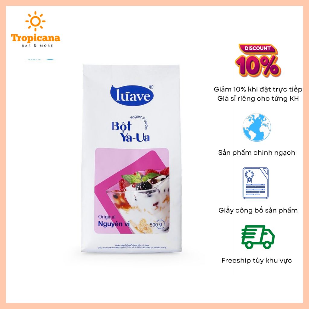  Bột Đá Xay Yogurt Luave - Bịch 500gr 