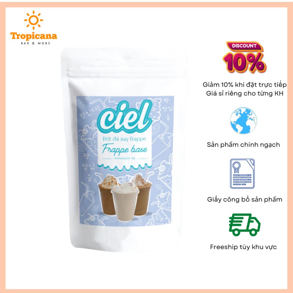  Bột đá xay Frappe Base Ciel - Gói 1kg 