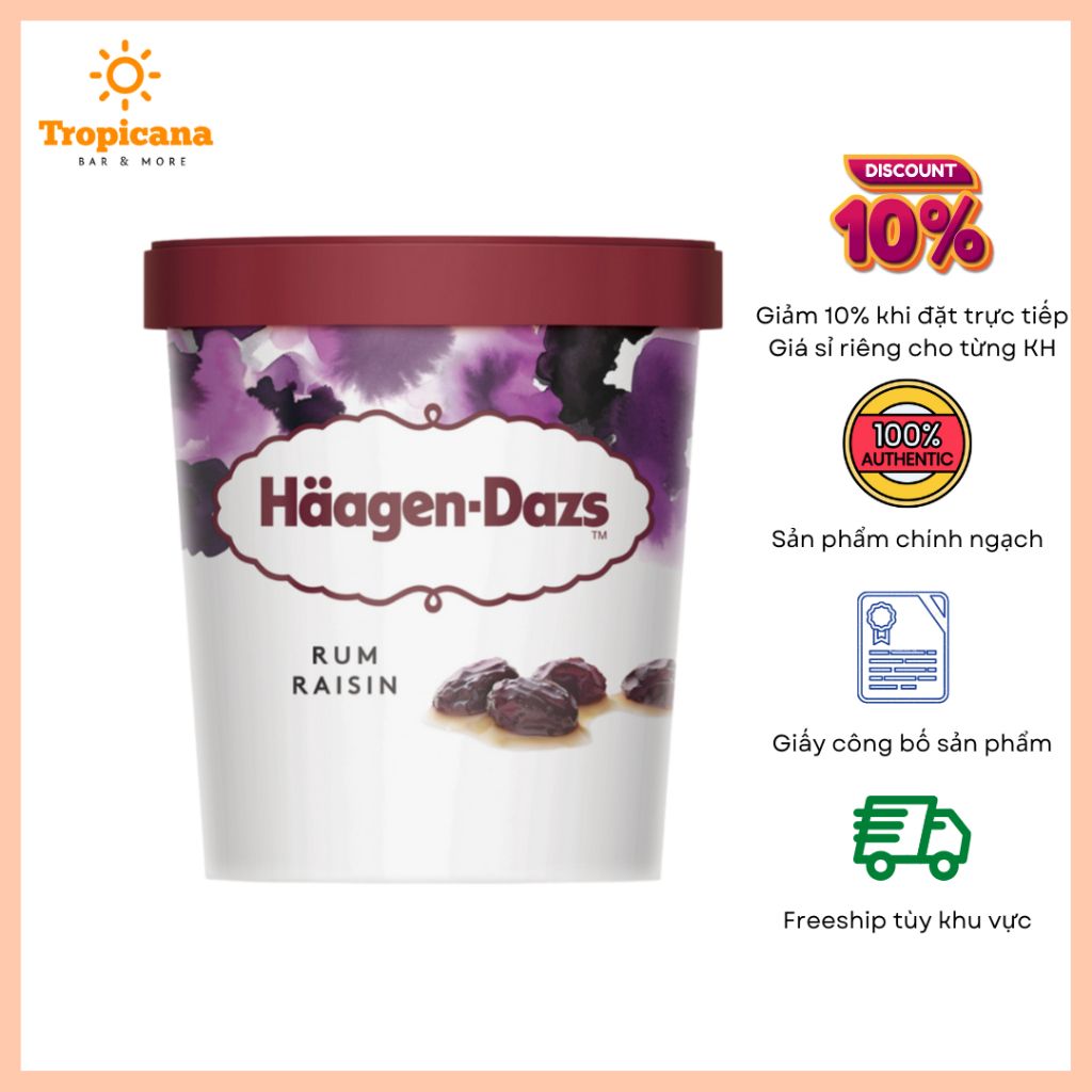  Kem Haagen-Dazs - Hộp 473ml 