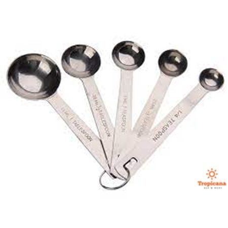  Bộ thìa đong inox 5 chiếc (Đơn vị tsp,ml) 